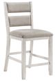 Homelegance® Savile Brushed Antique White/Light Gray Counter Height Chair-0