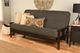 Kodiak Furniture Monterey Linen Charcoal/Espresso Full Futon with Mattress-1
