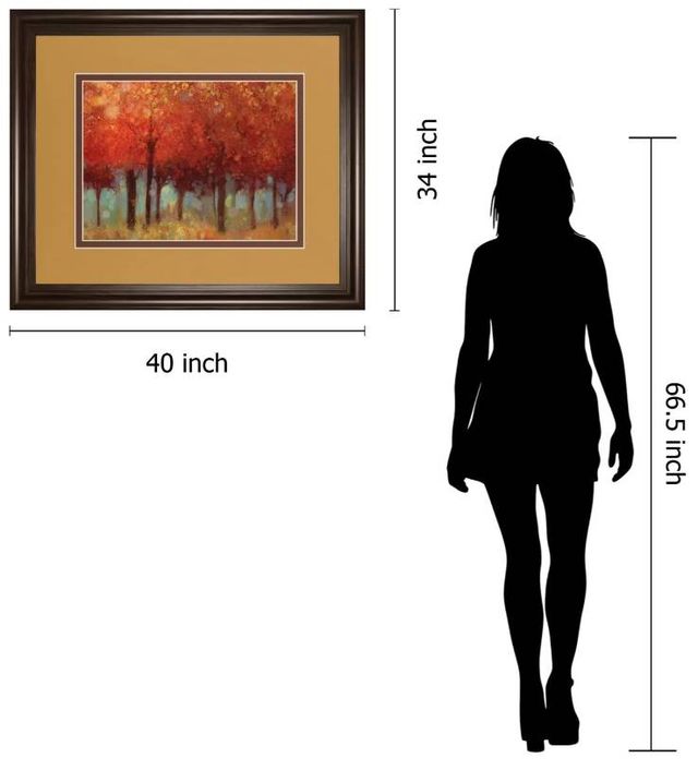 Classy Art Red Forest by Jensen Framed Wall Art-2