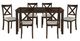 Homelegance® Challis 7-Piece Beige/Dark Cherry Dining Table Set-0