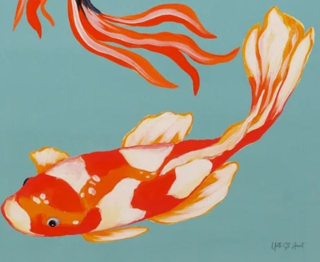 Stylecraft Tamara Day for Stylecraft Colorful Koi V Wall Art-2