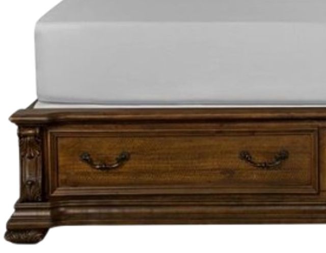 Magnussen Home® Durango Willadeene Brown Upholstered Queen Sleigh Storage Bed-3