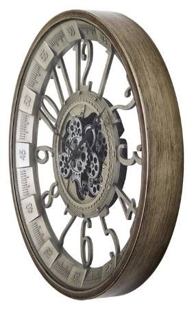 YHD Antique Silver Wall Clock-1
