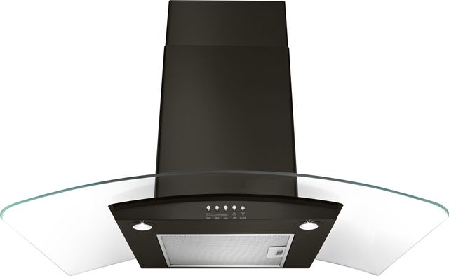 Whirlpool® 30" Black Stainless Wall Mount Range Hood-1