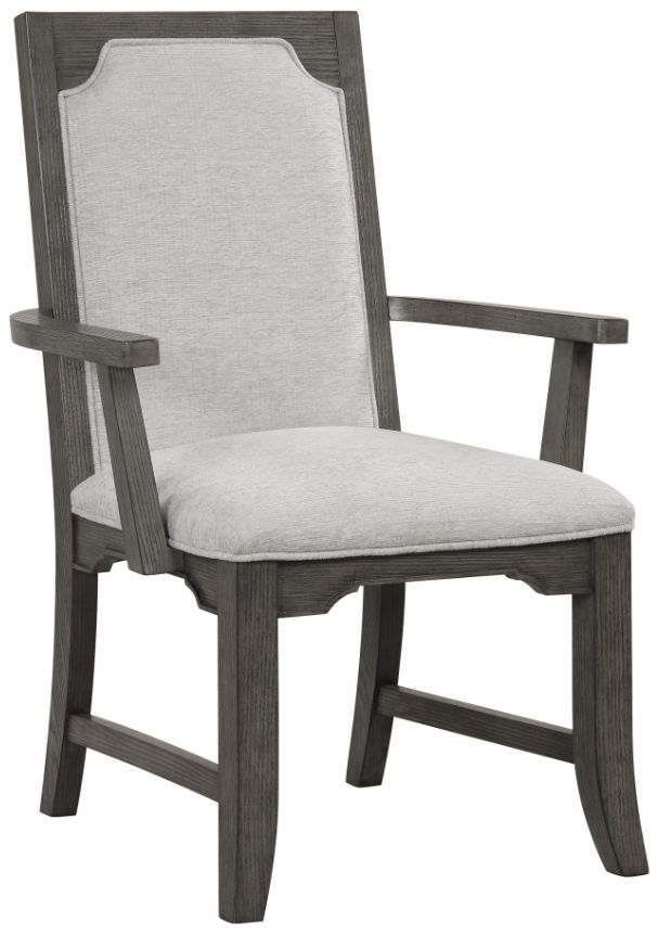New Classic® Home Furnishings Lisbon Gray Dining Arm Chair-0