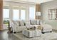 Furniture of America® Clapham Beige/Ivory Ottoman-1