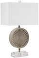 Currey & Company Applique Gray/White Table Lamp-1