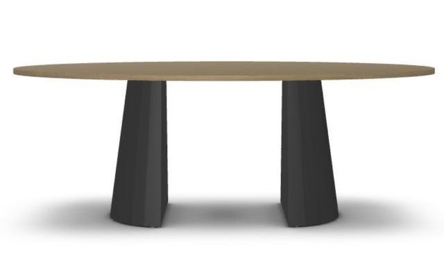 Amisco Customizable Gemma Thermo Fused Laminate 84'' Bar Height Oval Table-1