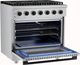 Hauslane HausPro 36" Stainless Steel Pro-Style Dual Fuel Range with Matte Black Knobs-4