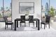 Global Furniture USA 5-Piece Black/Blanche Charcoal Dining Set-1