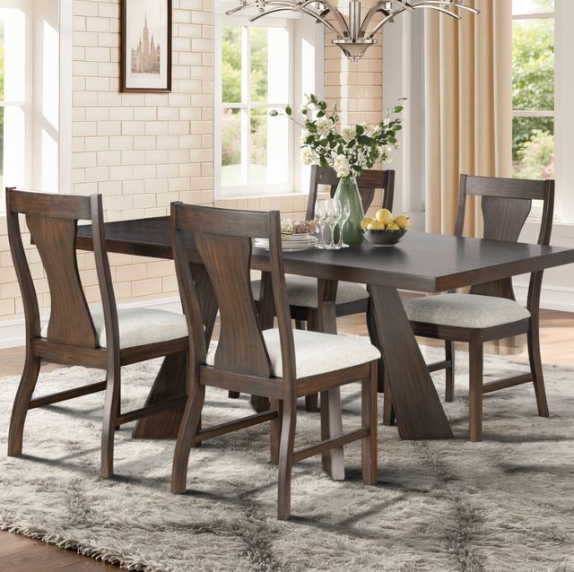 New Classic® Home Furnishings Chestnut Ridge 5-Piece Dark Brown Dining Set-1