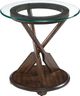 Magnussen Home® Beaufort Glass/Dark Oak Round End Table-0