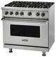 Viking® 5 Series 36" Blush Pro Style Natural Gas Range-3