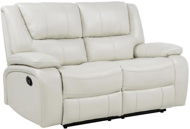 Coaster® Camila White Upholstered Motion Reclining Loveseat-0