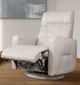 Fornirama 2272 White Swivel Rocker Recliner with Adjustable Headrest-1
