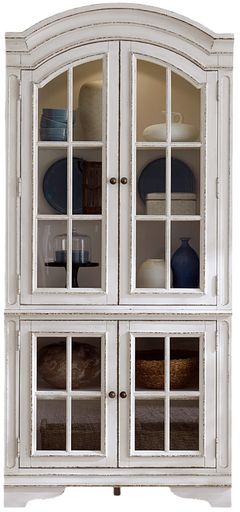Liberty Furniture Magnolia Manor Antique White Display Cabinet
