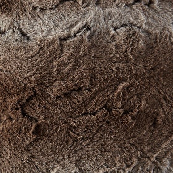Olliix by Madison Park Zuri Tan Faux Fur Square Pillow-1
