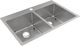 Elkay Crosstown® 3-Piece Polished Satin 33" x 22" x 9" 1-Hole Equal Double Bowl Dual Mount Sink Set-0