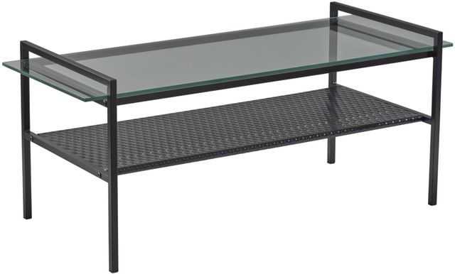 Adesso® Pearson Glass Top Dining Table with Black Base-0