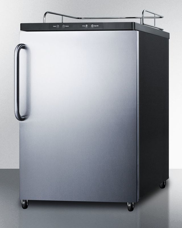 Summit® 5.6 Cu. Ft. Stainless Steel Beer Cooler/Kegerator-1
