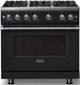 Viking® 5 Series 36" Onyx Pro Style Gas (NG) Range with Polished Chrome Trim-3
