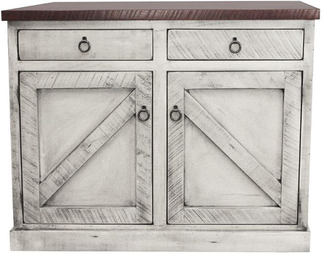 American Heartland Manufacturing Rustic Two-Tone Promo Kitchen Island-1
