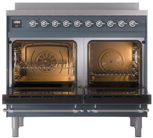 Ilve® Nostalgie II Series 40" Blue Grey Pro Style Induction Range-1