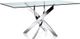 Titus Furniture T3465 Glass Top Dining Table with Chrome Legs-0