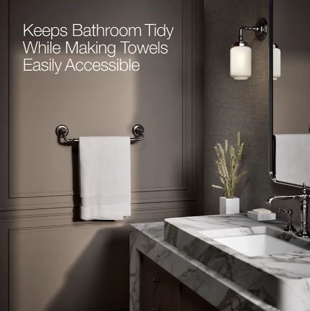 KOHLER® Artifacts® Vibrant Titanium 18" Towel Bar-3