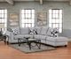 Affordable Furniture 4100 Herringbone Silver Ottoman-1
