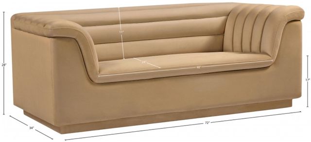 Meridian Furniture Cascade Camel Loveseat-2