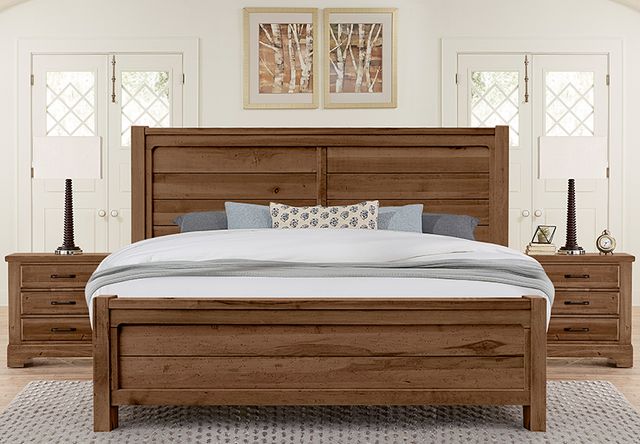 Artisan & Post by Vaughan-Bassett Cool Rustic Amber California King Plank Bed-2