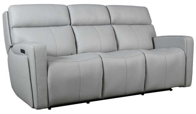 Liberty Furniture Chase Oslo Gray Triple Power Zero Gravity Reclining Sofa-0