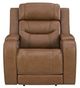 Signature Design by Ashley® Knightington Caramel Power Recliner with Audio Seating-2
