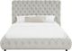 Crown Mark Flory Dove Gray King Upholstered Panel Bed-1