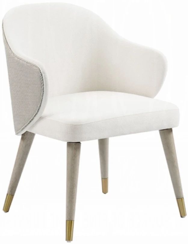 ACME Furniture Charity 2-Piece Gray Oak/White Upholstered Dining Side Chair Set-0
