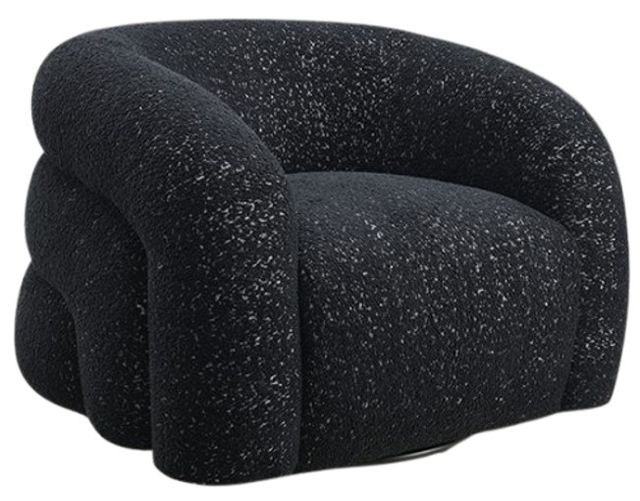 Furniture of America® Freja Black Swivel Chair-0