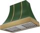 AGA Cascade 36" Cornwall Green Wall Mounted Range Hood  with Antique Brass  Trim-0
