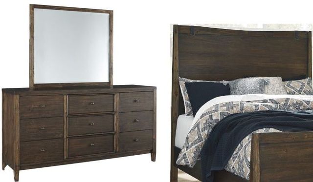 Signature Design by Ashley® Kisper 3-Piece Brown King/California King Panel Headboard Bed Set-0