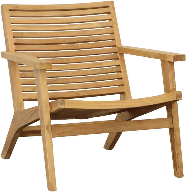 Dovetail Furniture Janine Natural Wooden Outdoor Occasional Chair-0