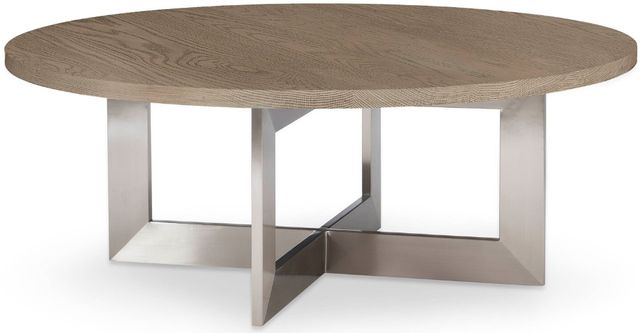 Bassett® Furniture BenchMade Andover 44'' Oak Round Cocktail Table-0