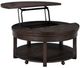 Liberty Furniture Weston Peppercorn Round Lift Top Cocktail Table-3