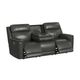 Elements International Mustang Anthrocite Power Reclining Sofa-1