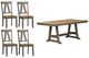 Liberty Furniture Lindsey Farm 5-Piece Gray/Sandstone Trestle Table Set-0
