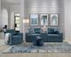 Drew & Jonathan Home ModularOne New Horizon 3-Piece Teal Modular Sectional with Media Charging Console-1