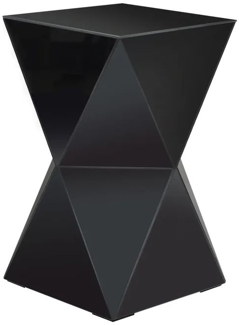 Stylecraft Black Glass Side Table-0