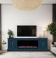 Legends Home Jordan Denim Blue 82" Fireplace Console-1