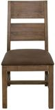 International Furniture Direct Natural Teca Brown Side Chair-2