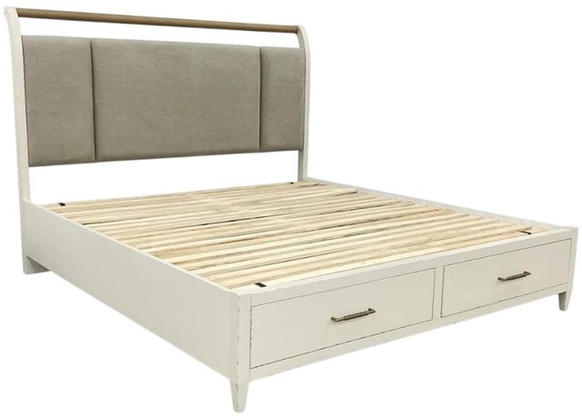 Legacy Classic Reflections Cashmere King Upholstered Sleigh Bed with Storage-0