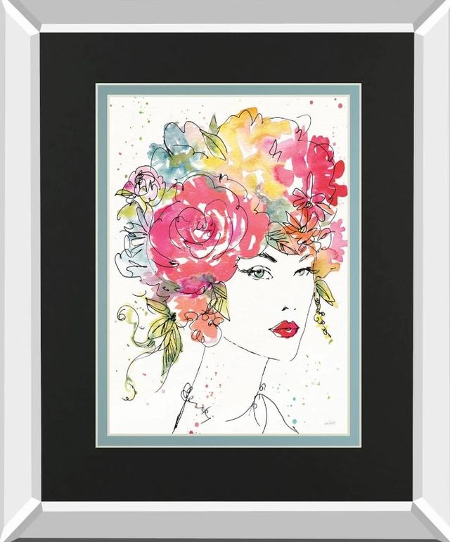Classy Art Floral Figures I By Anne Tavoletti Mirror Framed Wall Art-1